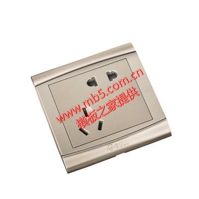 错位斜五孔10A电源插座装饰开关金属面板G19香槟金